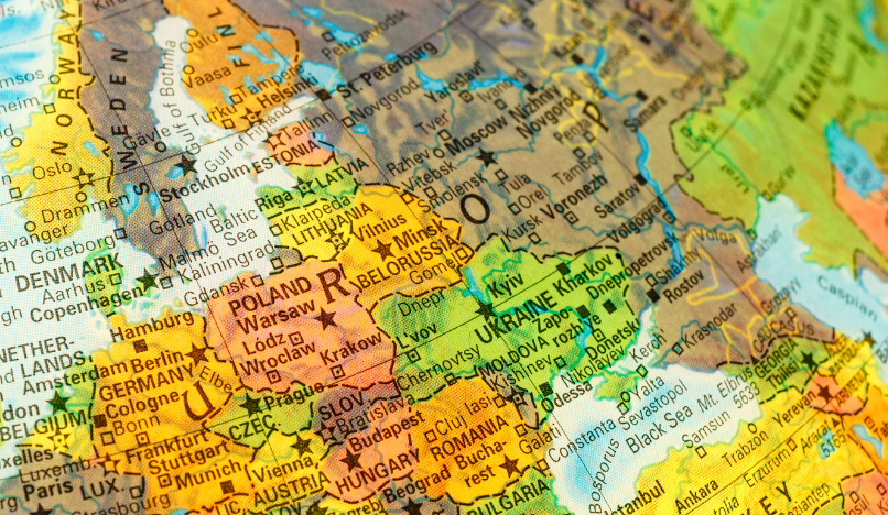 mapa Evropy